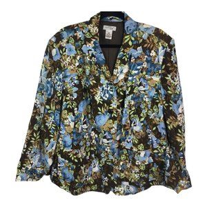 Kim Rogers Woman Floral Blazer Jacket, 22W